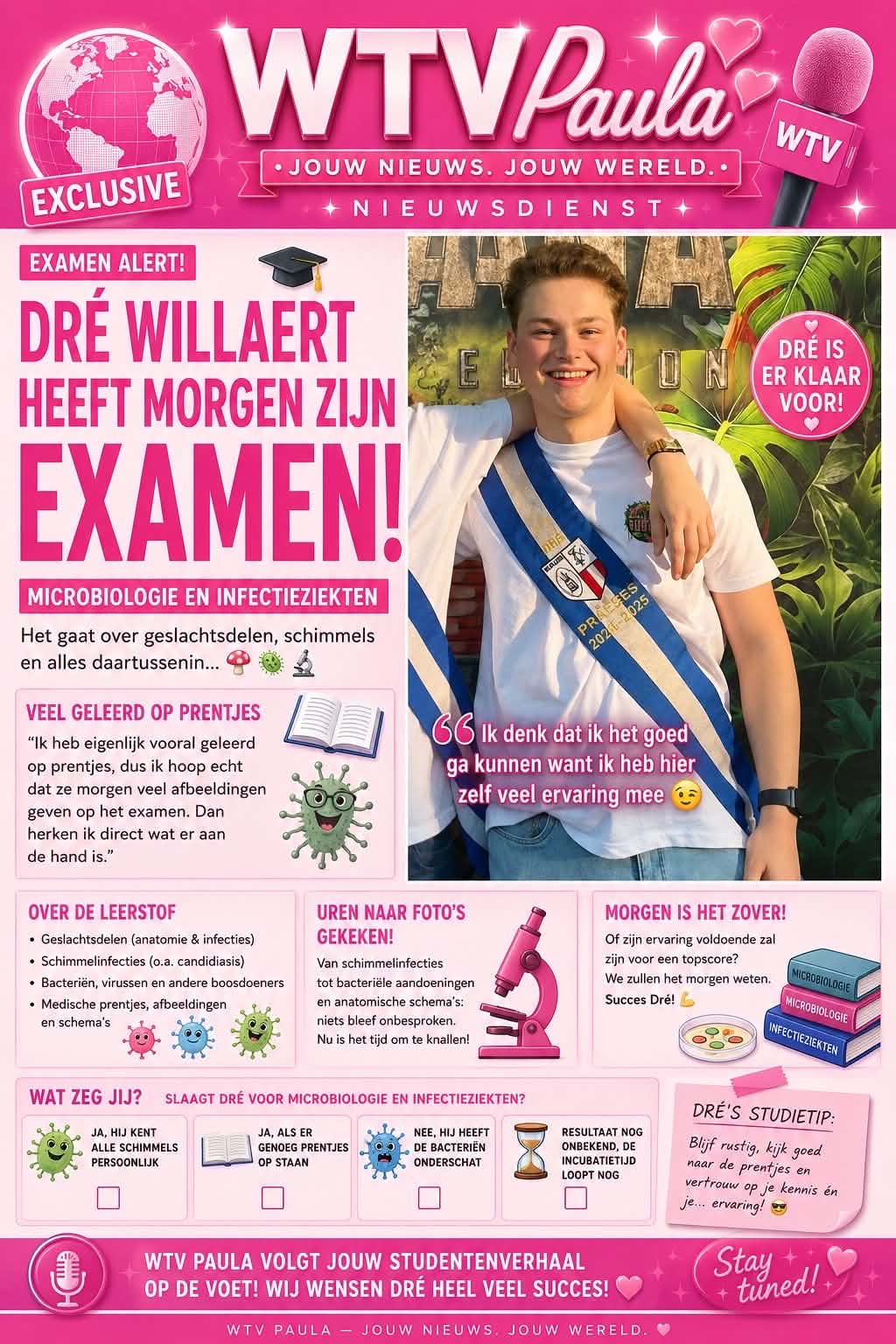 WTV Paula examenartikel over Dré Willaert