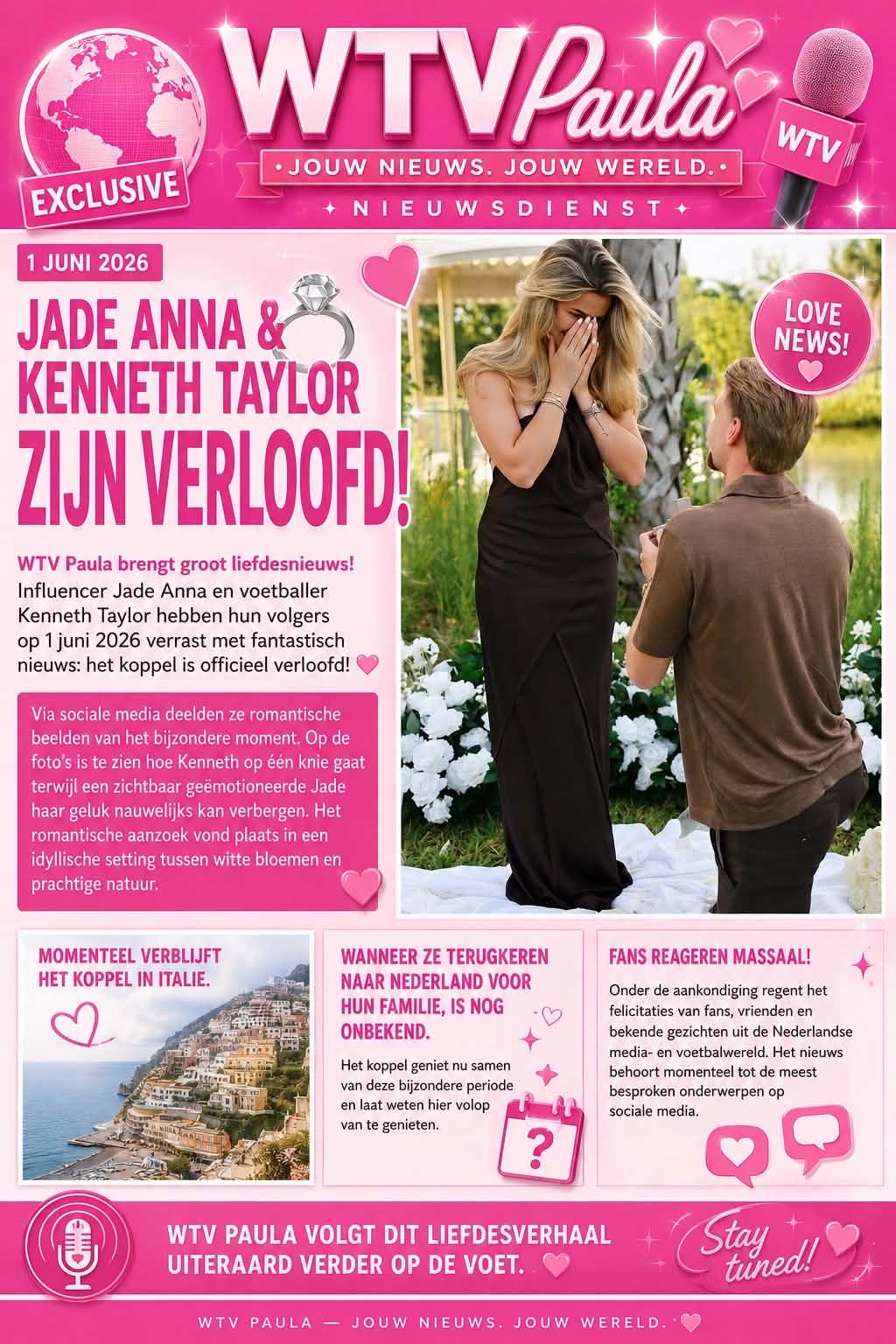 WTV Paula love news over Jade Anna en Kenneth Taylor
