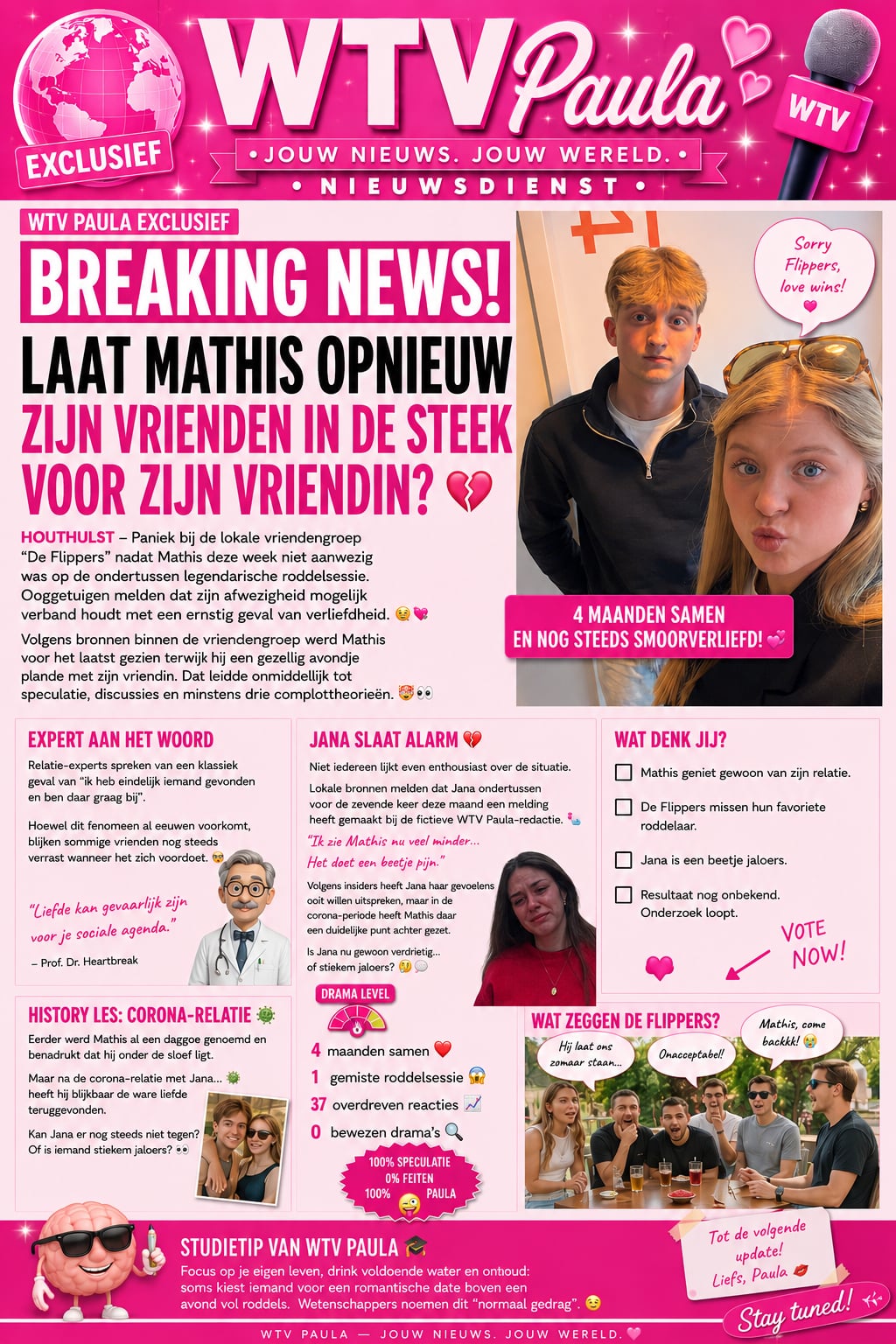 WTV Paula drama alert over Mathis, Olivia en Jana