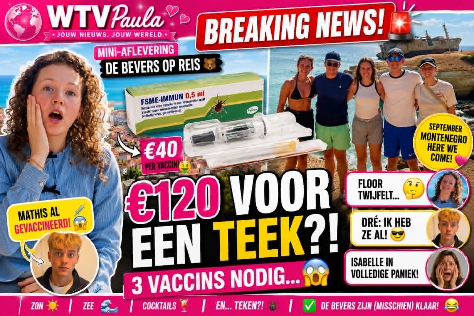 Thumbnail van het WTV Paula artikel over De Bevers, Montenegro en tekenvaccins