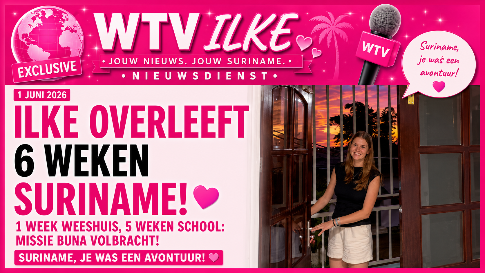 Thumbnail van het WTV Paula artikel over Ilke in Suriname